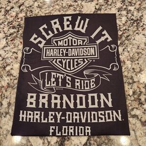 Harley-Davidson Brandon Florida Shirt Mens M Screw It Lets Ride Eagle Biker NWT